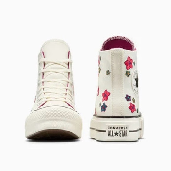 Converse Women's Chuck Taylor All Star Lift Platform Embroidered Flowers - Picture 14 of 16